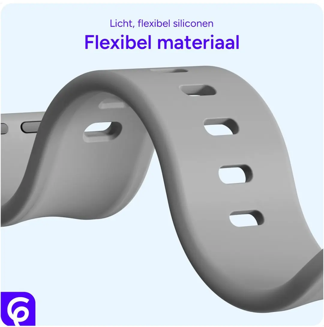 Selected SBG Siliconen Horlogeband Apple Watch Ultra 2 49mm - Grijs