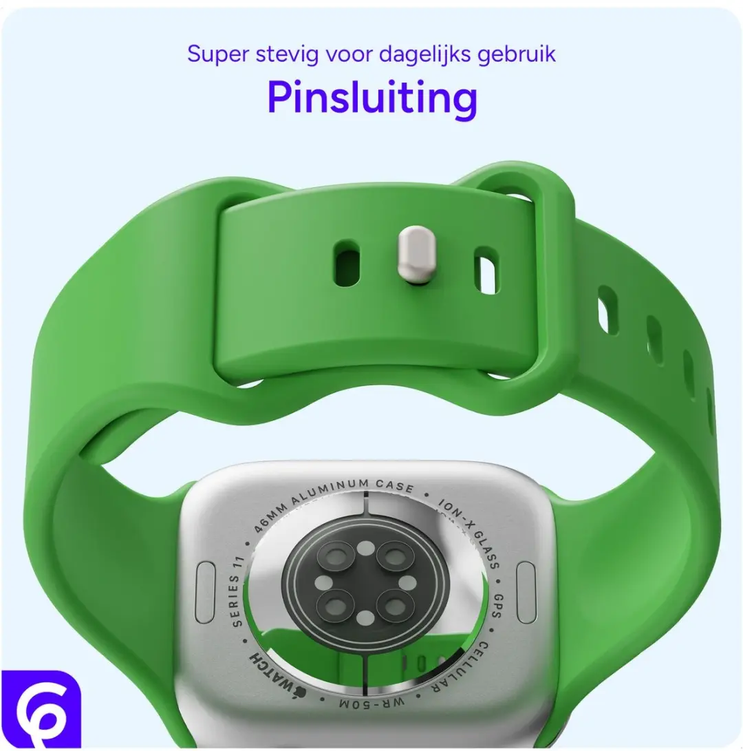 Selected SBG Siliconen Bandje Apple Watch 9 41mm - Lichtgroen