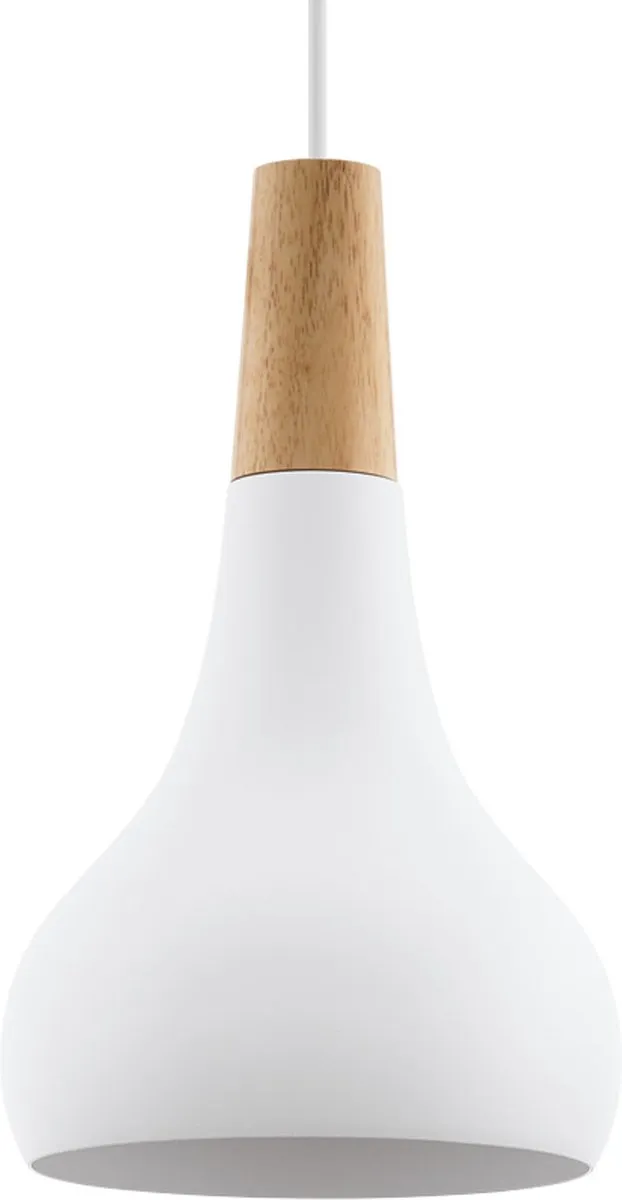 Eglo Sabinar Hanglamp E27 Ø18cm - Wit/Bruin