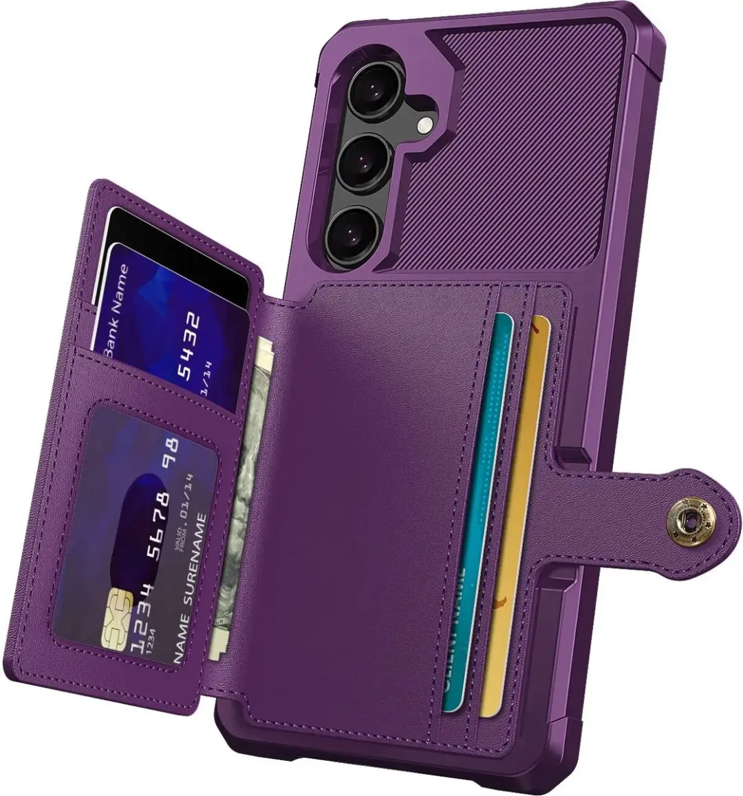 Selected Portemonnee Hoesje Samsung Galaxy A37 - 4 Pasjes - Paars