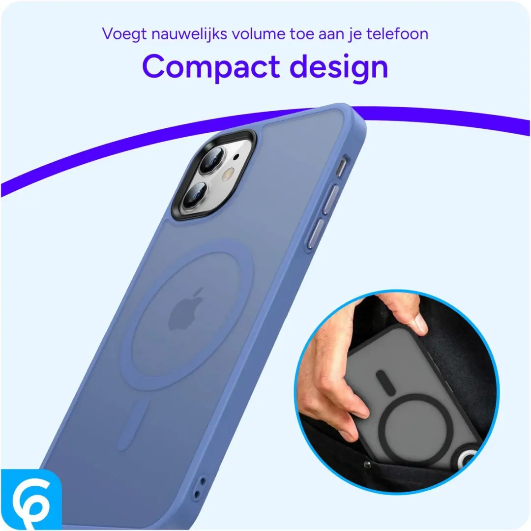 Selected Hoesje iPhone 11 MagSafe Blauw - Mat