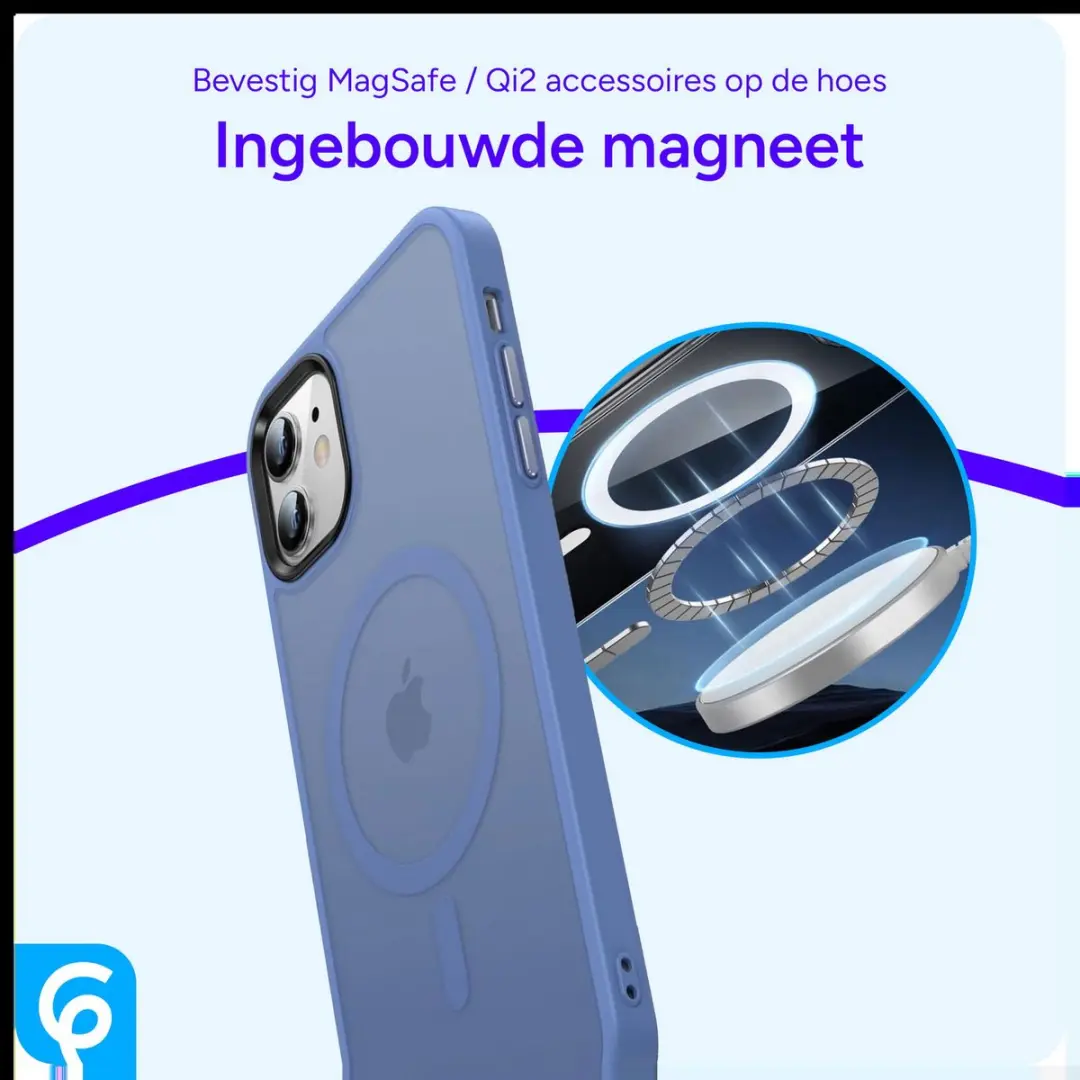 Selected Hoesje iPhone 11 MagSafe Blauw - Mat