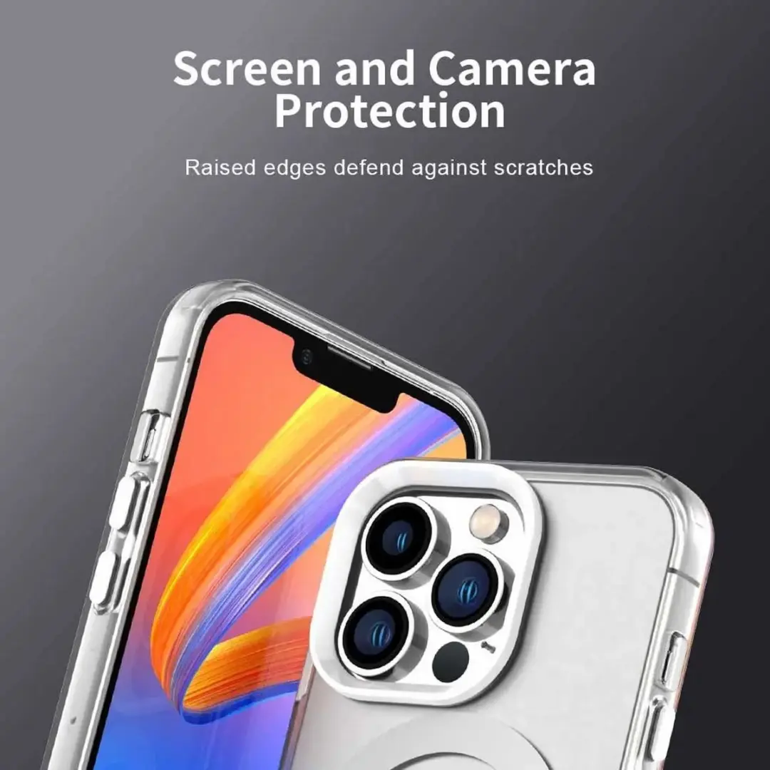 Selected Backcover Hoesje iPhone 14 Pro Max MagSafe - Wit & Transparant - afbeelding 6 van 6