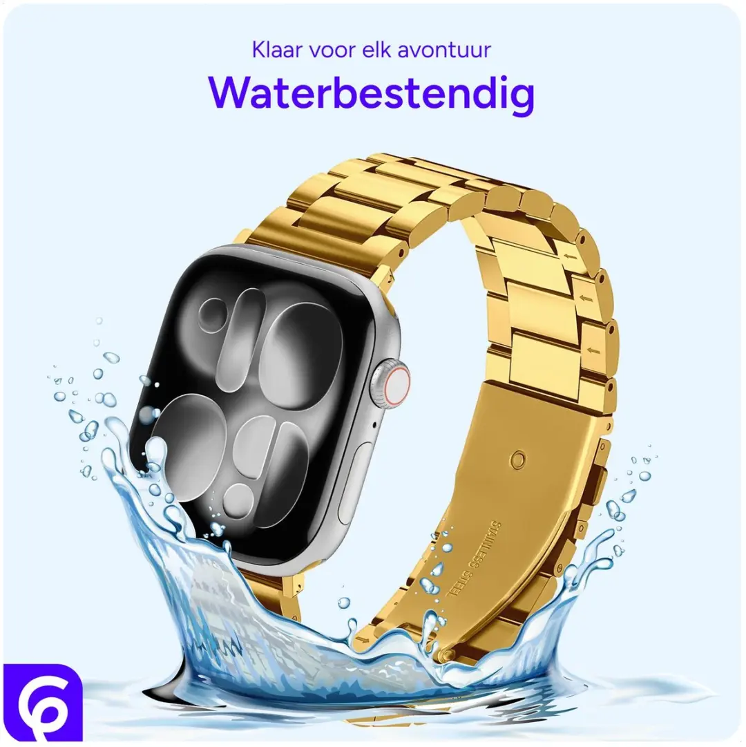 Selected SBG RVS Schakelbandje Apple Watch - Goud - 42/44/45/46/49mm
