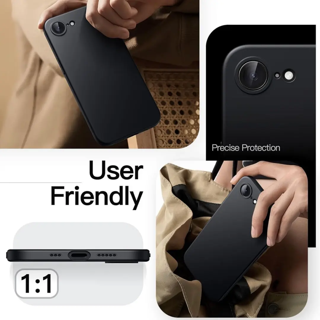 Selected by GSMpunt TPU Hoesje iPhone 16/17 - Matte Zwart - afbeelding 6 van 6