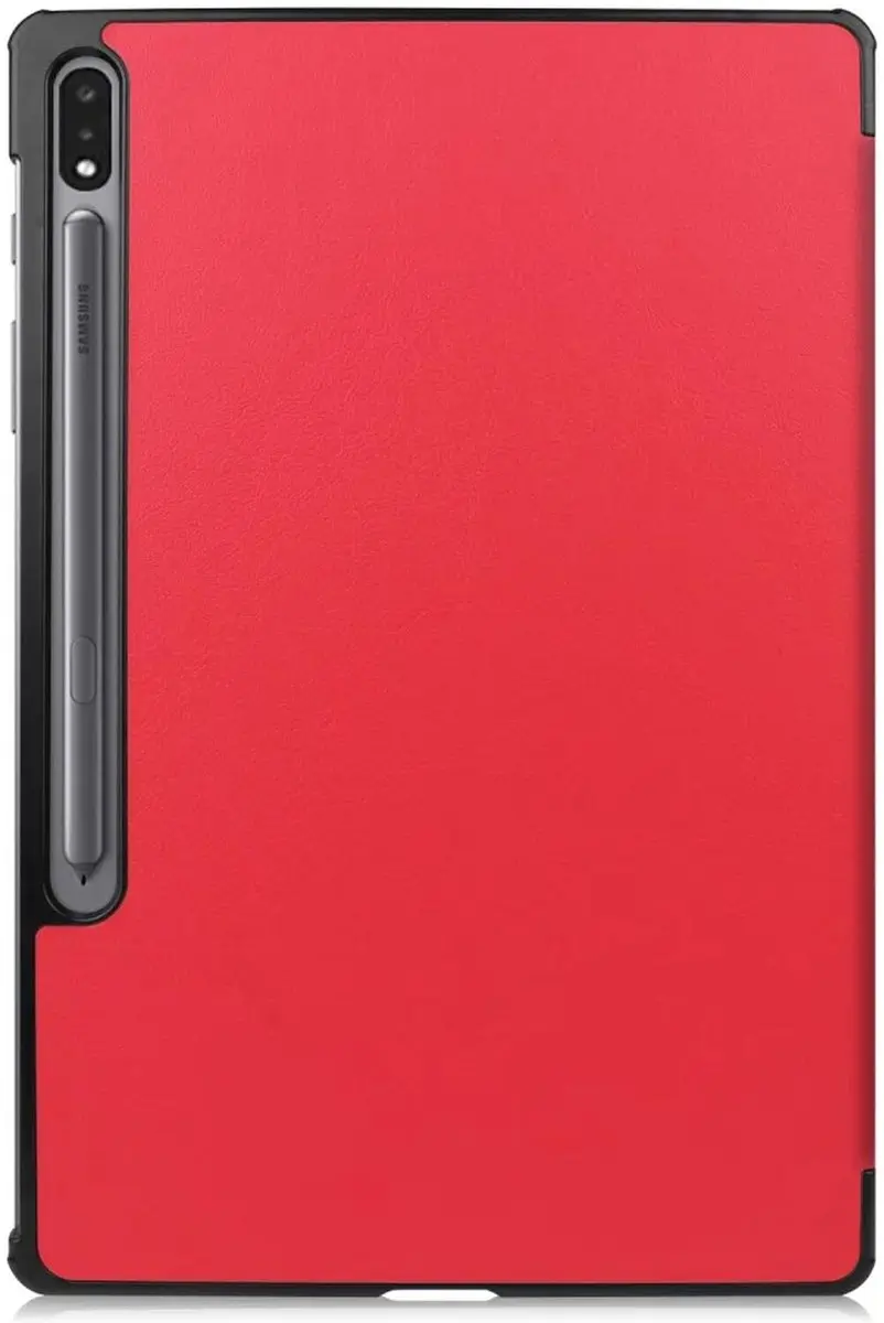 Selected Tablethoes Samsung Galaxy Tab S10/S9 Plus - Rood - Tri-fold