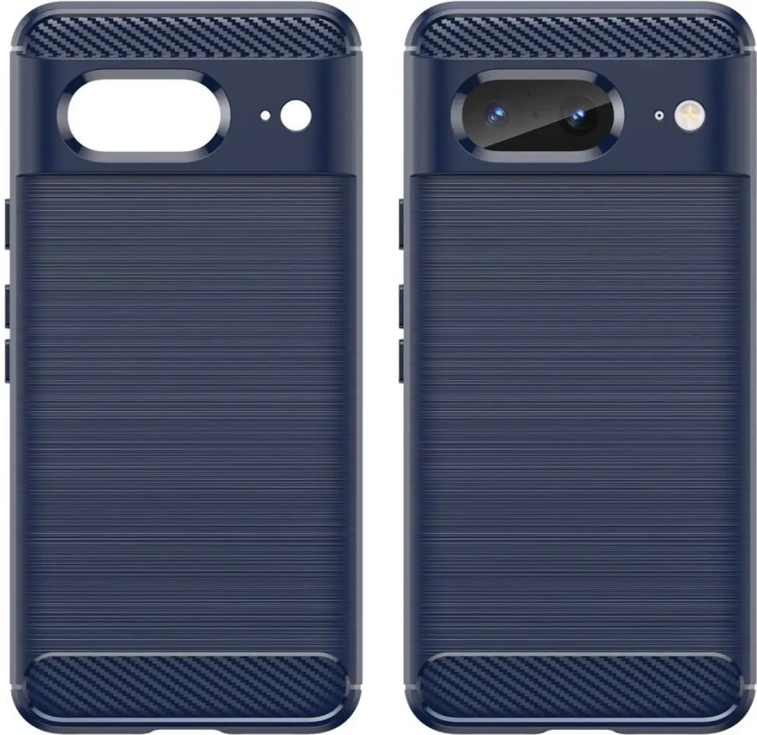 Selected Geborsteld TPU Hoesje Google Pixel 8 - Blauw