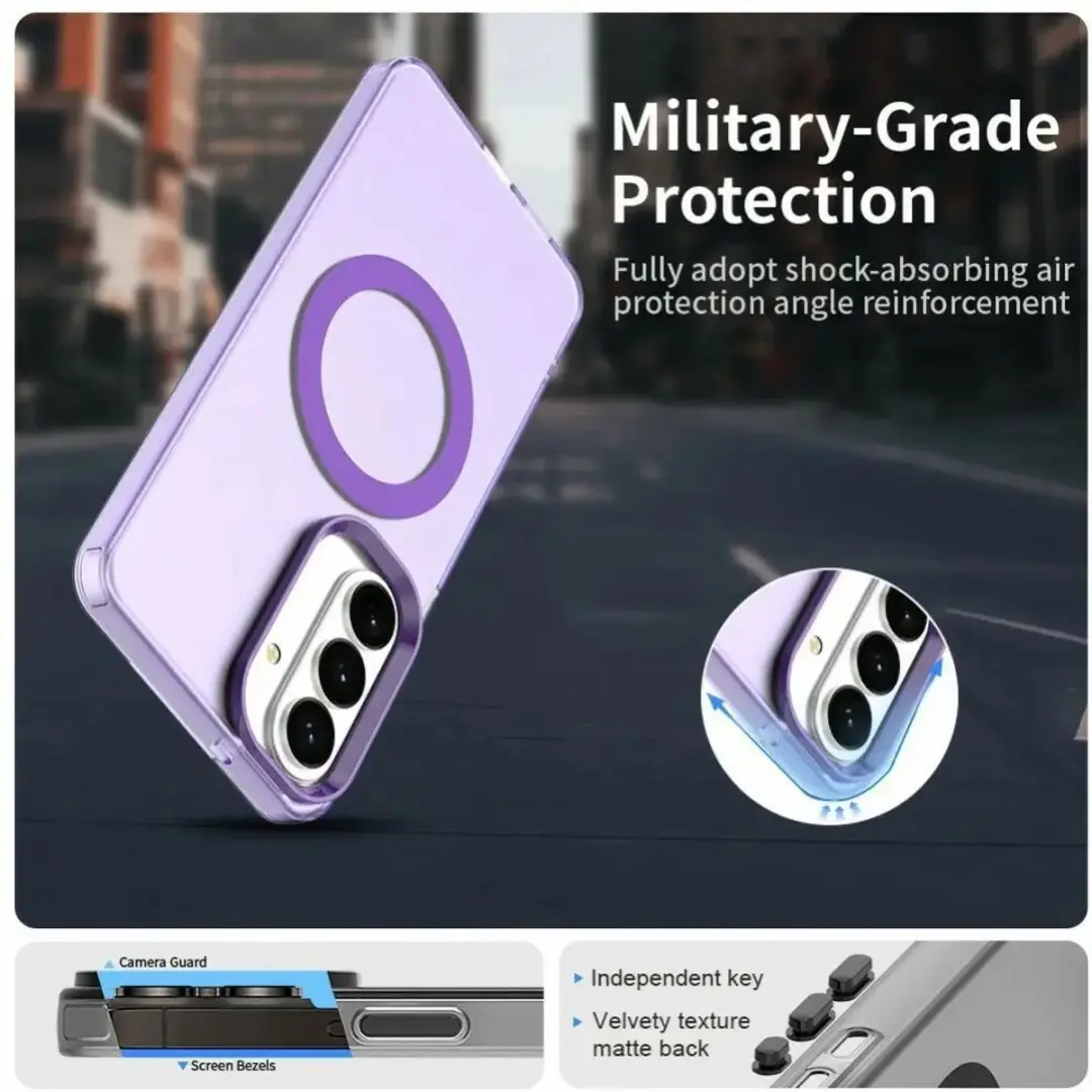 Selected MagSafe Backcover Hoesje Samsung Galaxy S26 Plus - Paars & Transparant - afbeelding 6 van 6