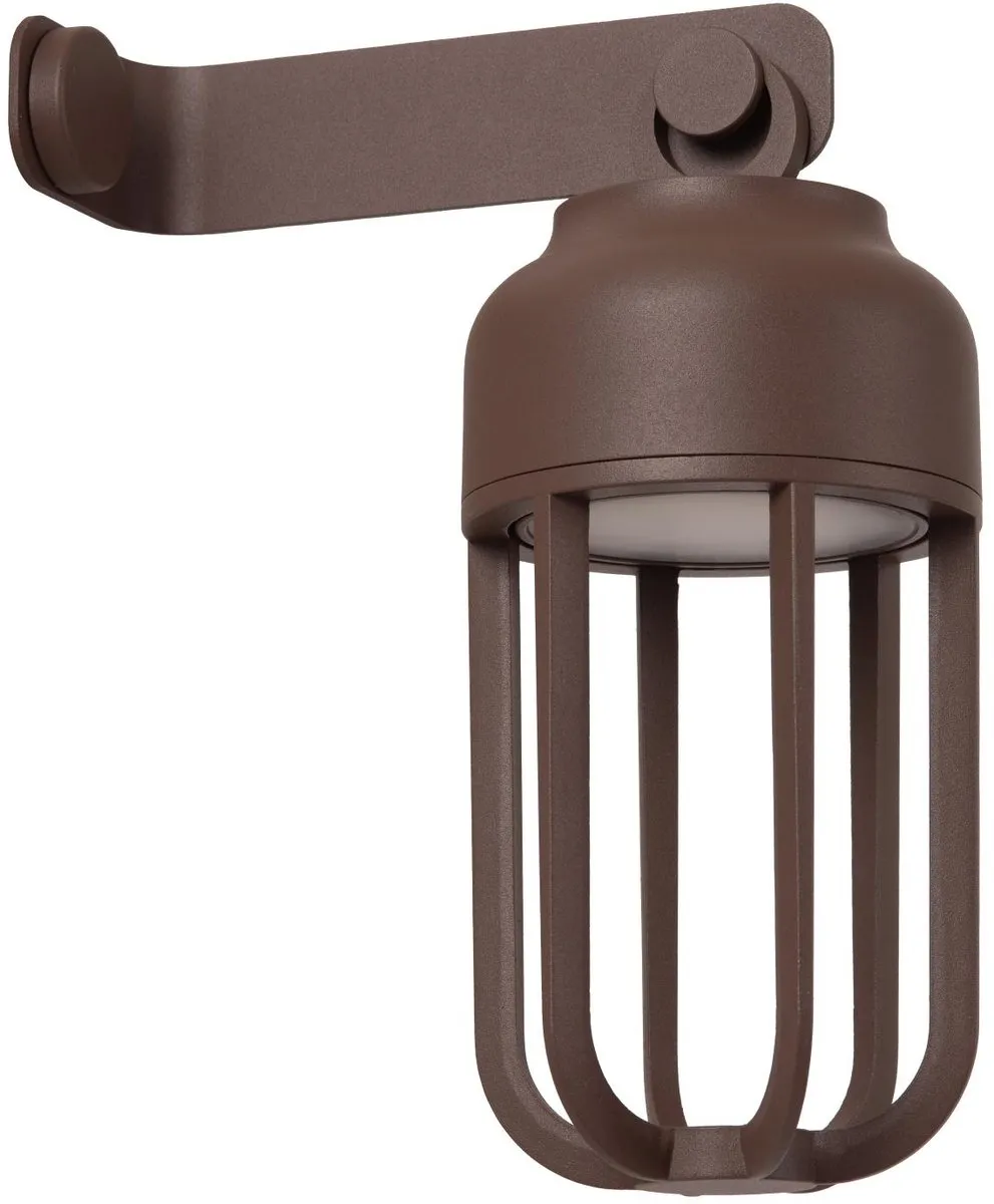 Lucide WELLS Oplaadbare Wandlamp Ø10cm - Roestbruin