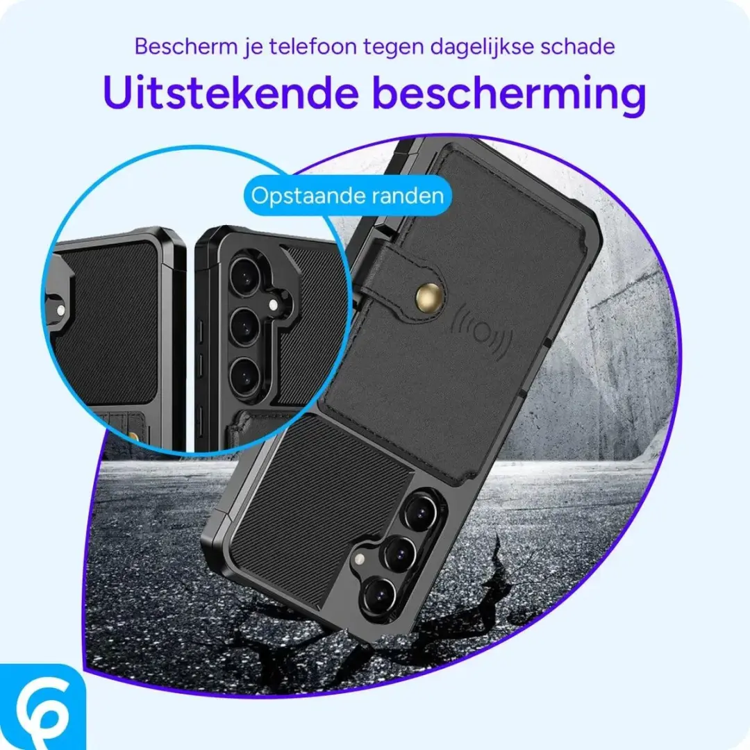 Selected Portemonnee Hoesje Samsung Galaxy S24 FE - 4 Pasjes - Zwart