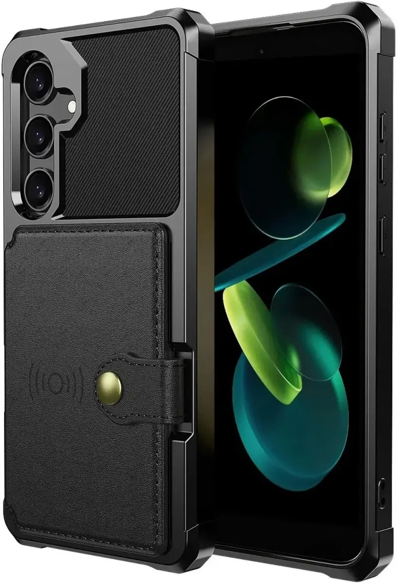 Selected Portemonnee Hoesje Samsung Galaxy S24 FE - 4 Pasjes - Zwart