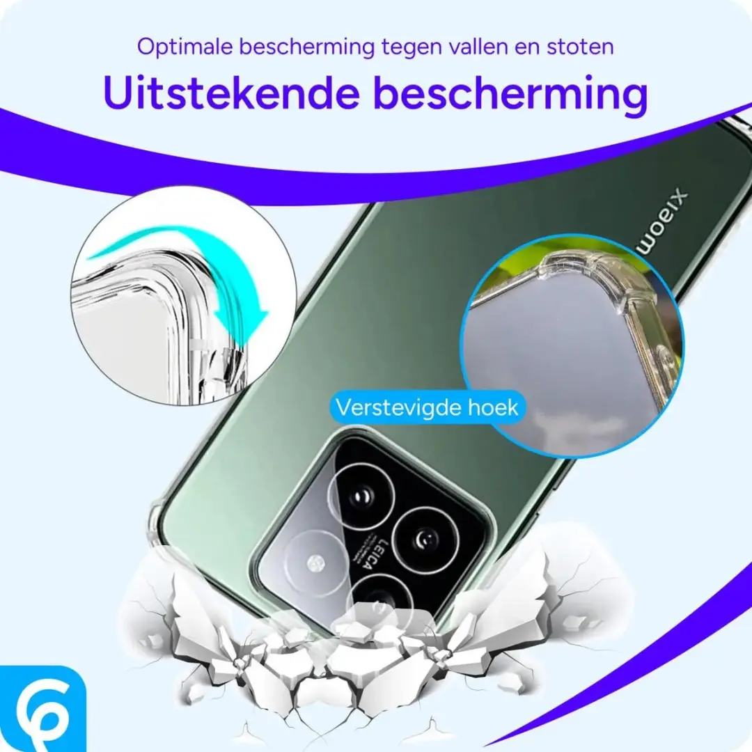 Selected Schokbestendig Hoesje Xiaomi 14T Pro - Transparant