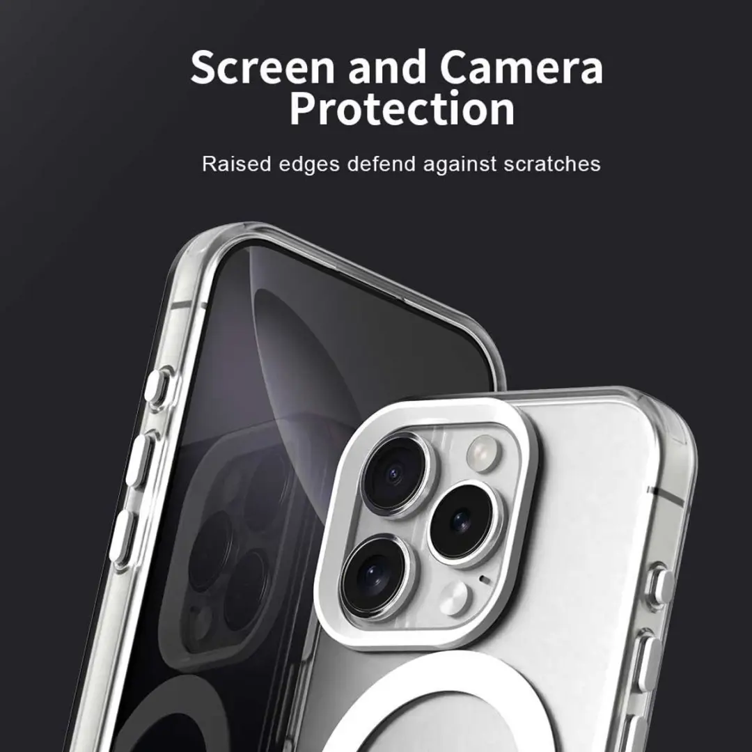 Selected Backcover Hoesje iPhone 16 Pro MagSafe - Wit & Transparant