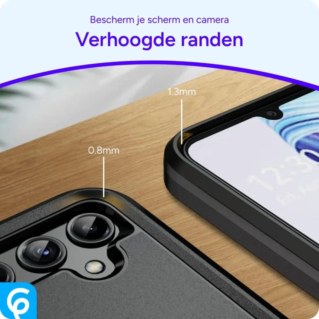 Selected Schokbestendige Rugged Hoes Samsung Galaxy A14 - Zwart