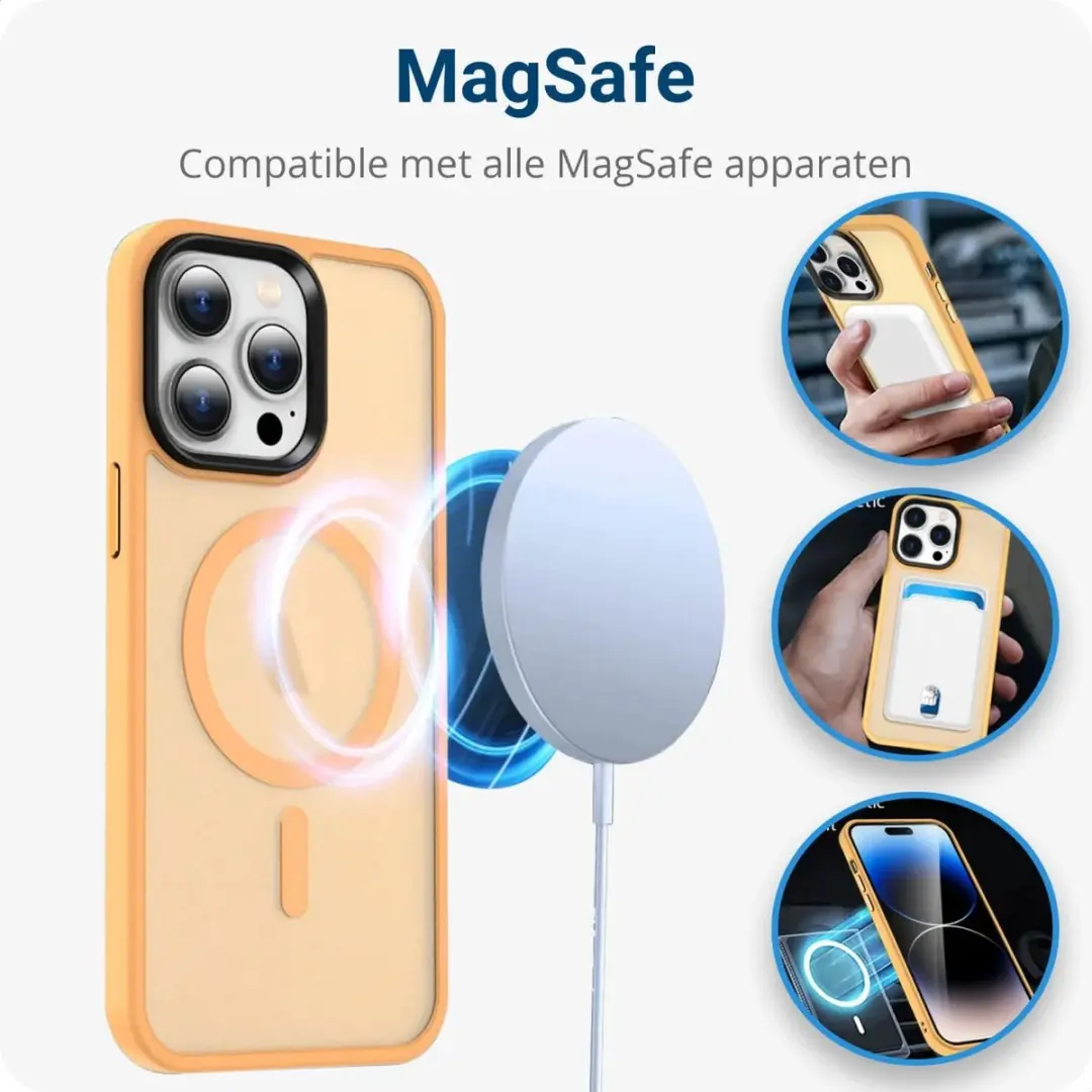 Selected Hoesje Apple iPhone 14 Pro MagSafe - Oranje - afbeelding 6 van 6