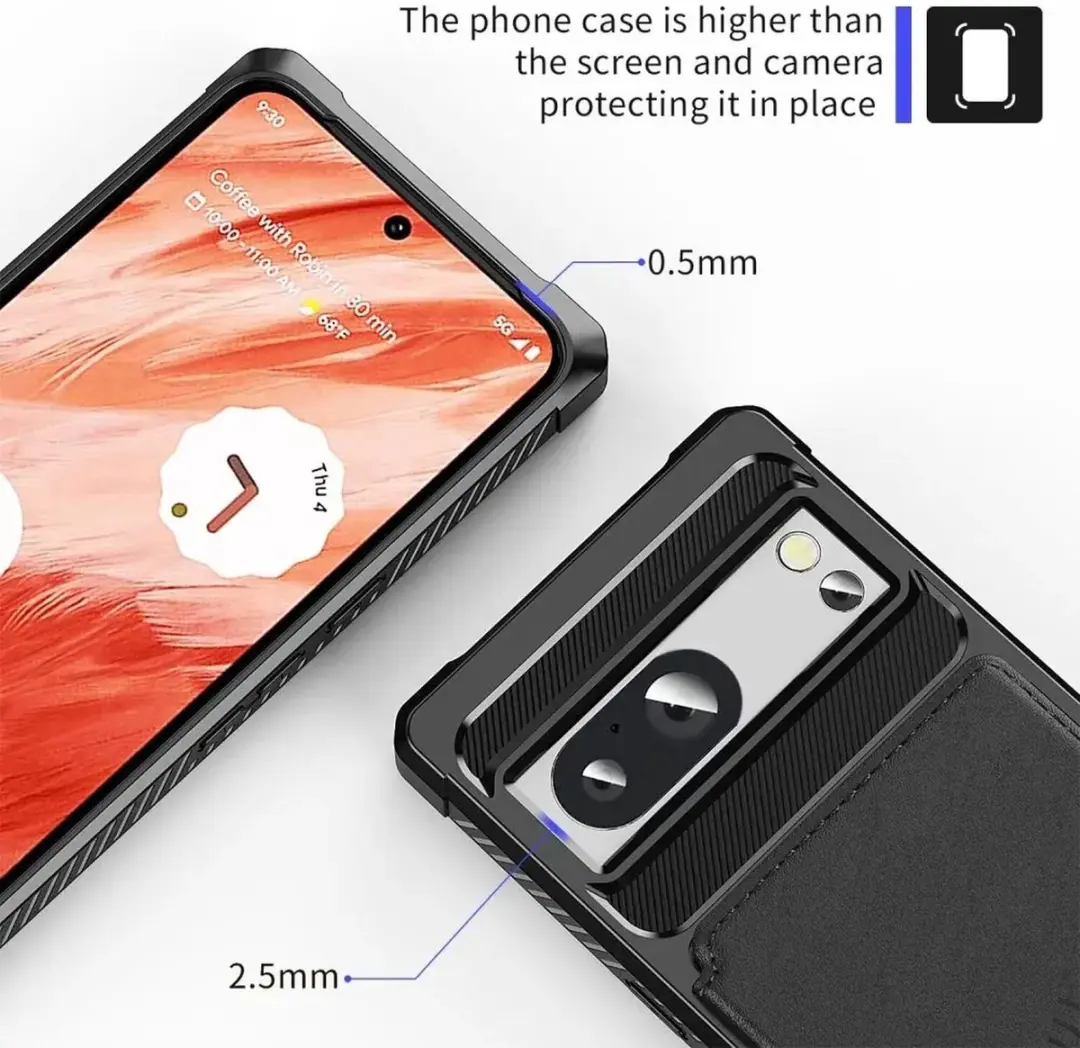 Selected Portemonnee Hoesje Google Pixel 8 - 4 Pasjes - Zwart
