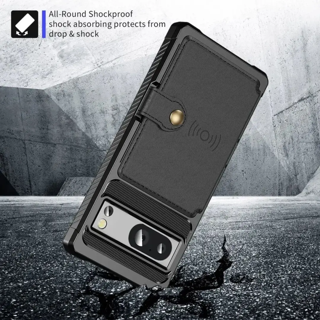 Selected Portemonnee Hoesje Google Pixel 8 - 4 Pasjes - Zwart
