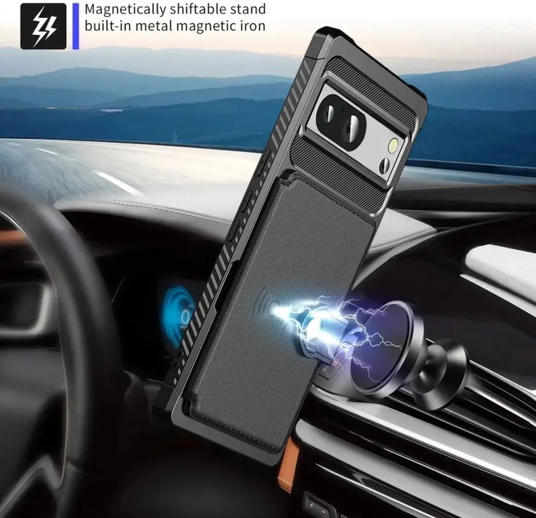 Selected Portemonnee Hoesje Google Pixel 8 - 4 Pasjes - Zwart