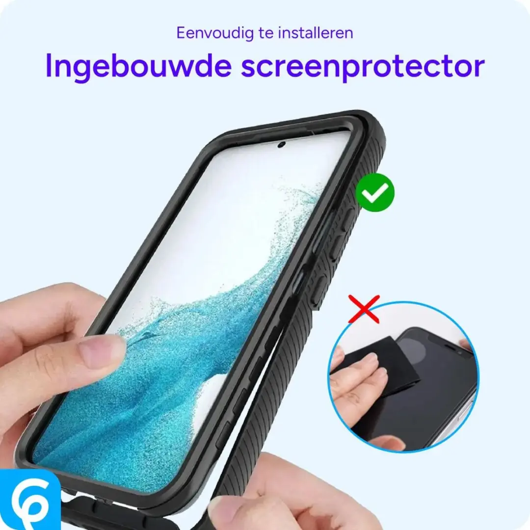 Selected by GSMpunt Samsung Galaxy A25 Hoesje - Full Protect - Zwart/Transparant