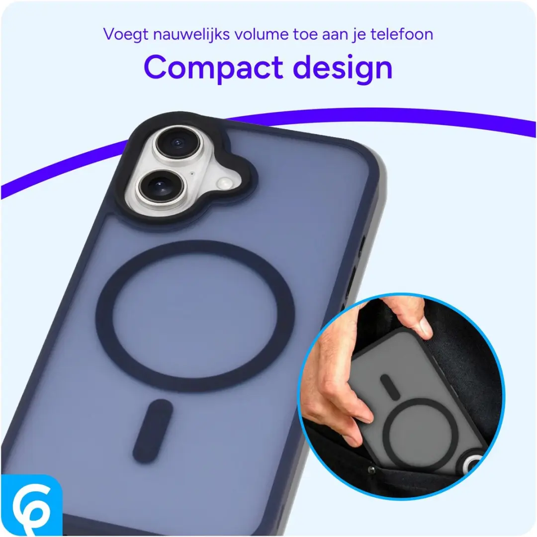 Selected Hoesje iPhone 16 MagSafe Mat - Donkerblauw