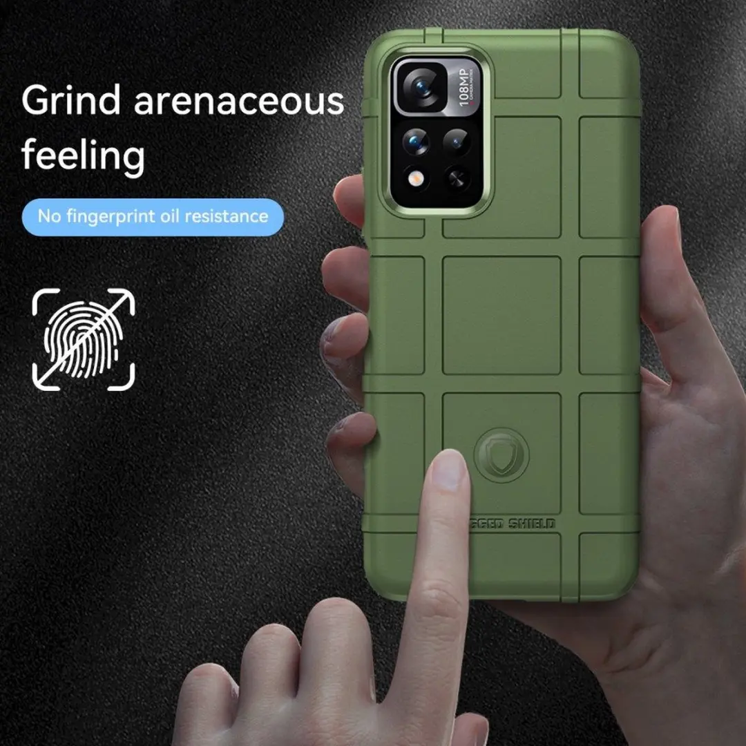 Selected Rugged Shield Hoesje Xiaomi Redmi Note 11 Pro 5G - Groen