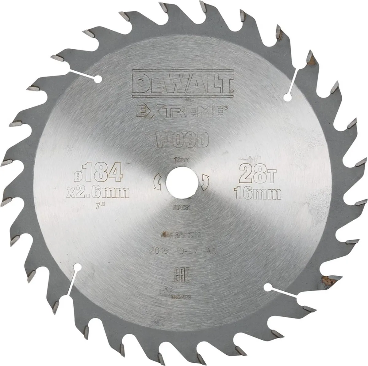 DeWalt Extreme Cirkelzaagblad Hout DT4031-QZ - Ø184mm 28T