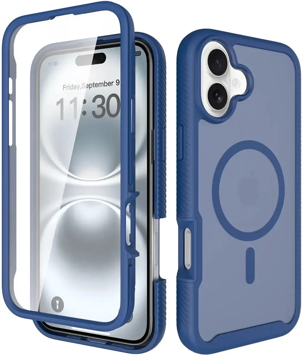 Selected by GSMpunt.nl iPhone 16 Plus Hoesje Matte Blauw