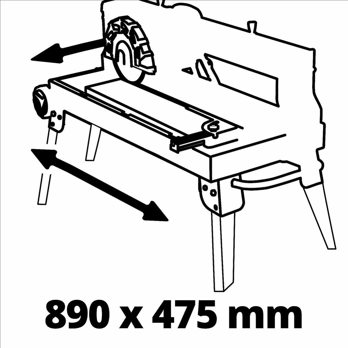 Einhell TE-TC 920 UL Radiaal Tegelsnijmachine 900W - Rood - afbeelding 6 van 6
