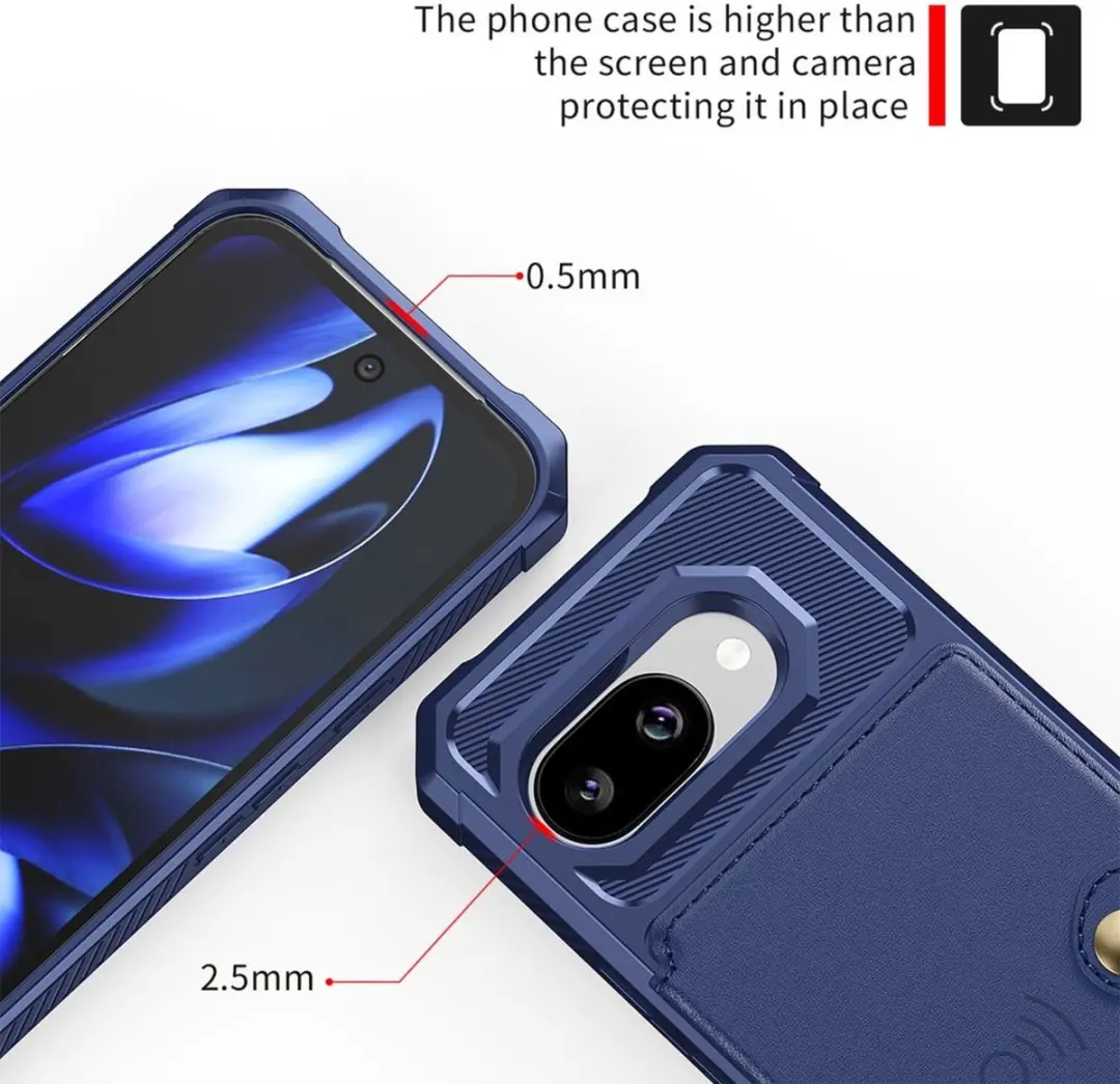 Selected Portemonnee Hoesje Google Pixel 10a - 4 Pasjes - Blauw