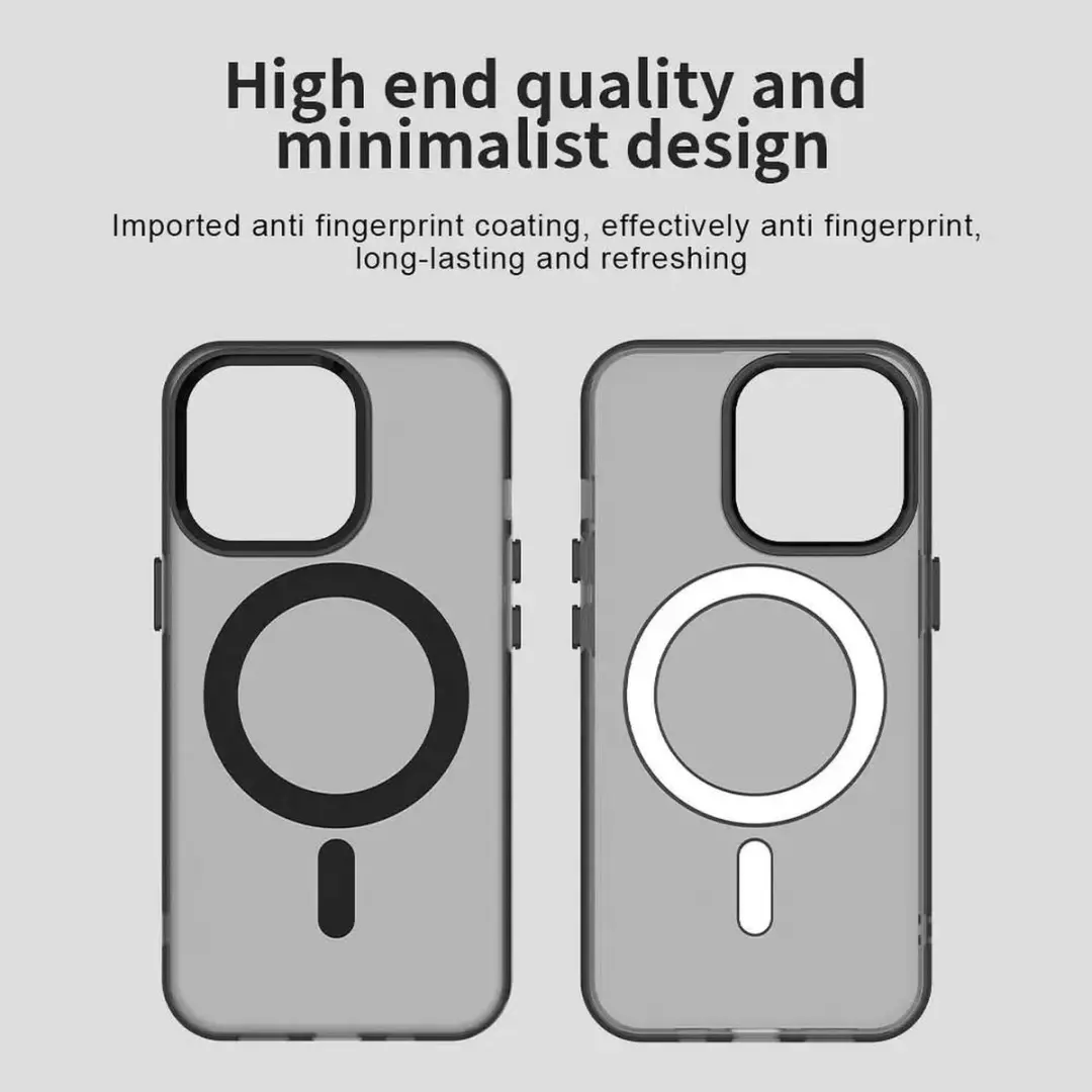 Selected Backcover Hoesje iPhone 14 Pro MagSafe - Zwart & Transparant