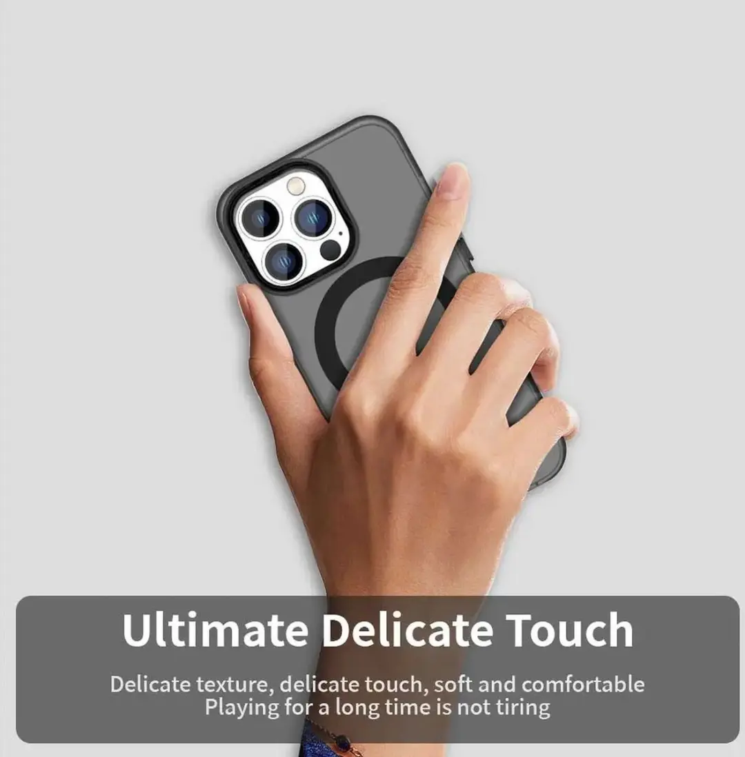 Selected Backcover Hoesje iPhone 14 Pro MagSafe - Zwart & Transparant
