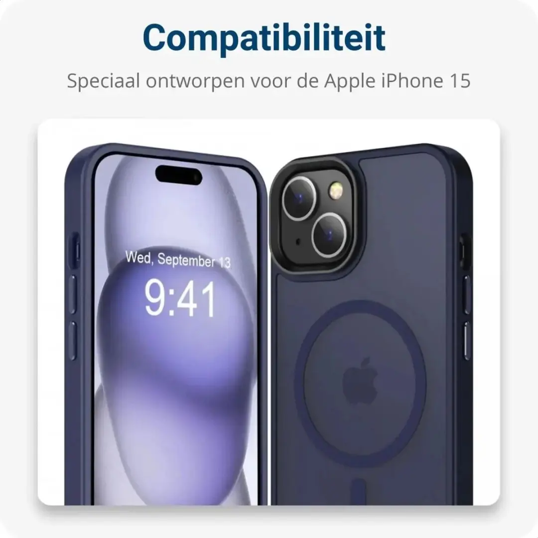 Selected iPhone 15 MagSafe Hoesje - Donkerblauw - afbeelding 6 van 6
