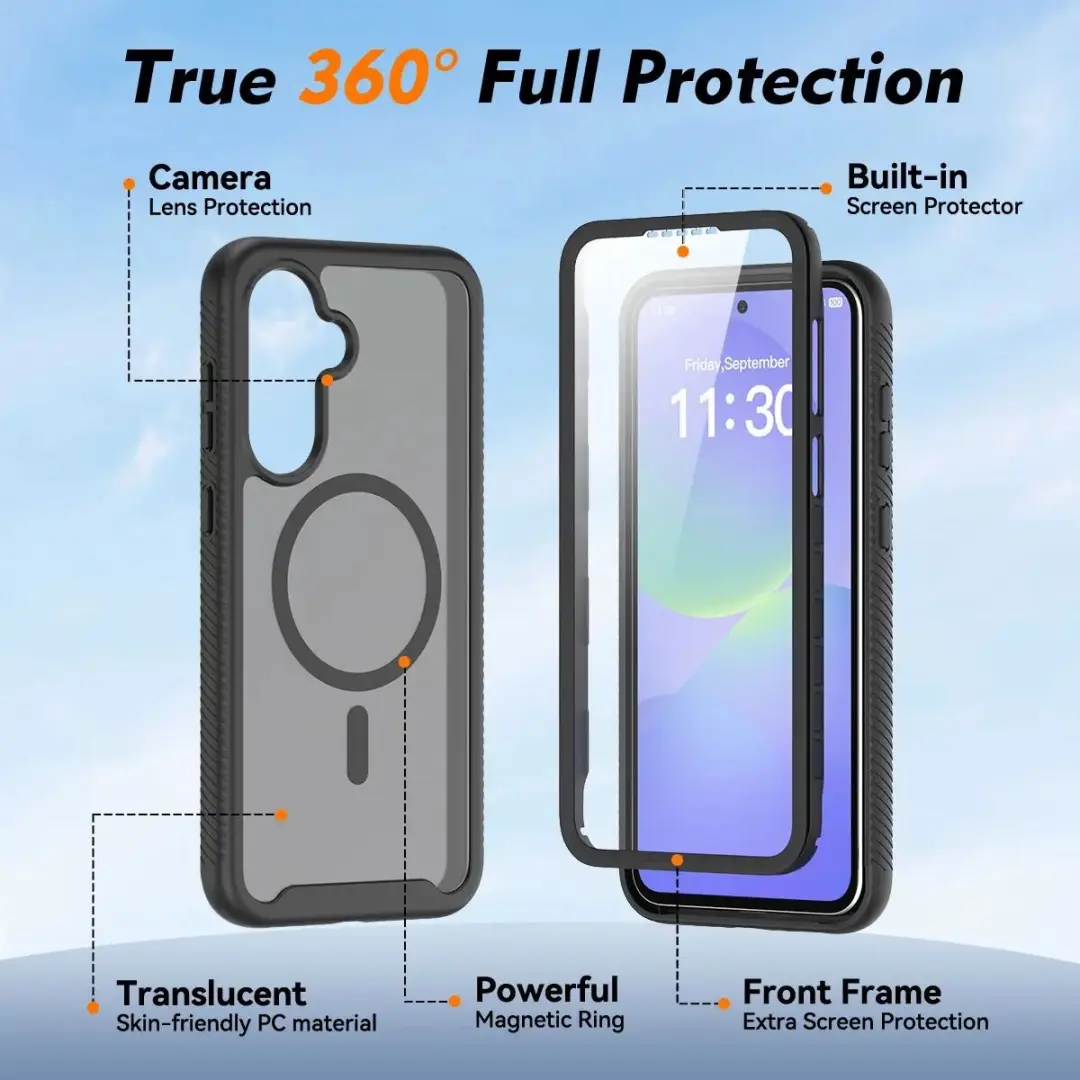Selected Hoesje Samsung Galaxy A56/A36/A37 - MagSafe Matte Zwart - afbeelding 6 van 6