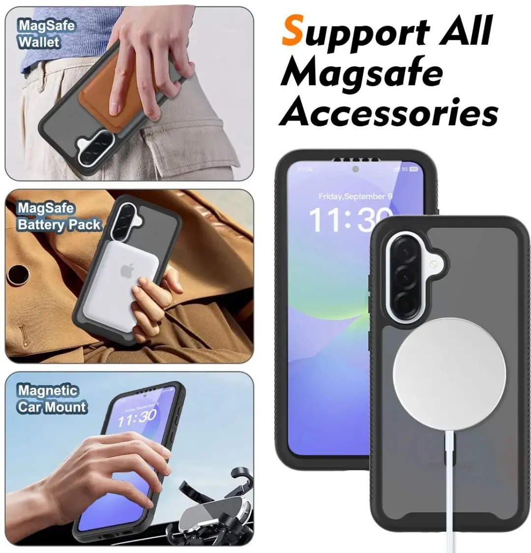 Selected Hoesje Samsung Galaxy A56/A36/A37 - MagSafe Matte Zwart