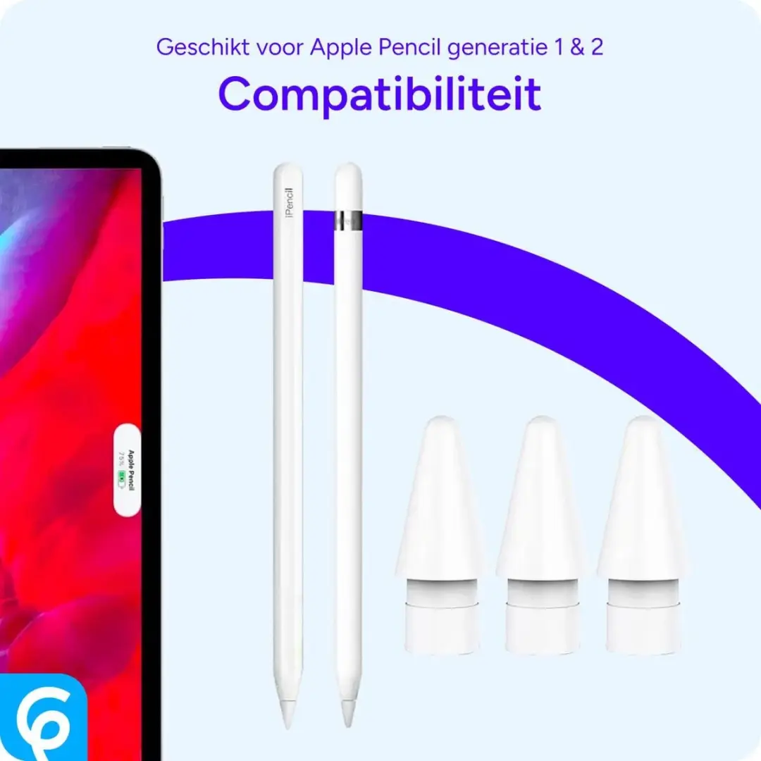 Selected Apple Pencil Vervangpunten 3 Stuks - Wit
