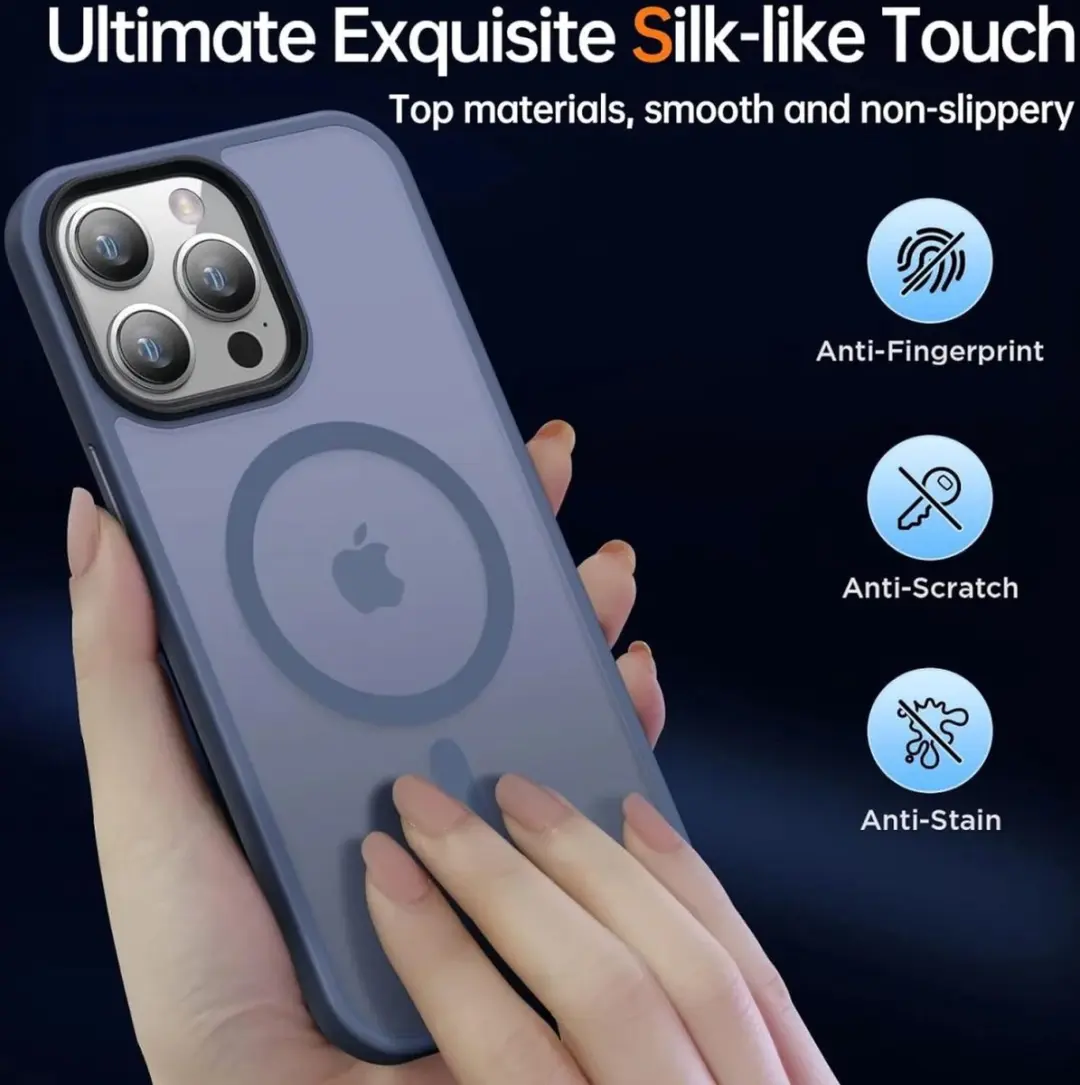 Selected Hoesje Apple iPhone 13 Pro MagSafe Blauw - Matte