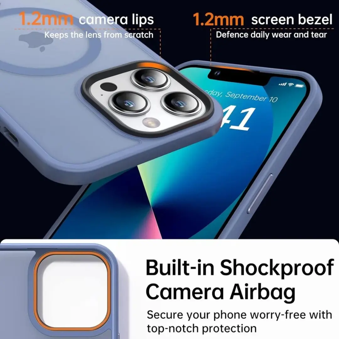 Selected Hoesje Apple iPhone 13 Pro MagSafe Blauw - Matte