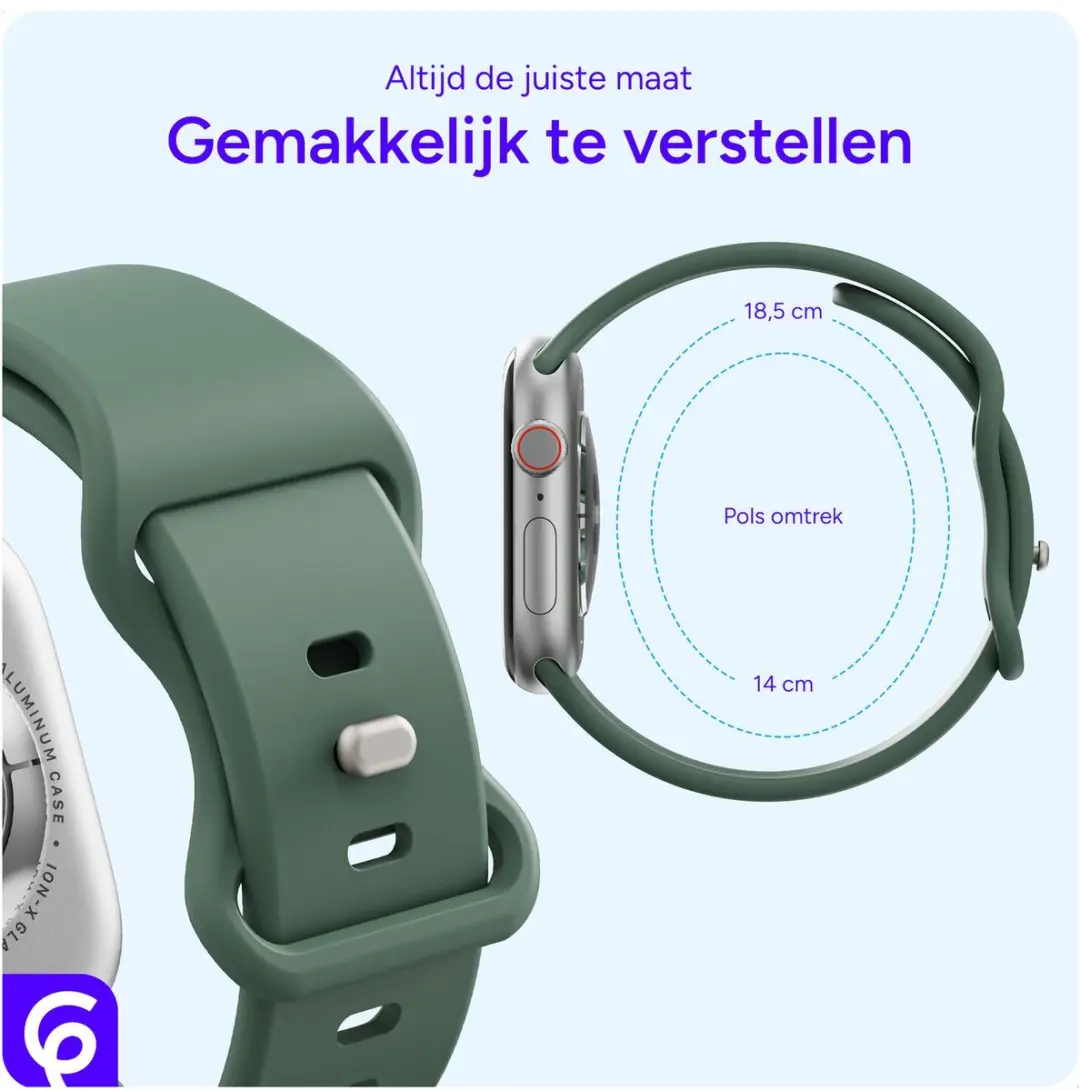 Selected SBG Siliconen Horlogeband Apple Watch SE 40mm - Donker Groen