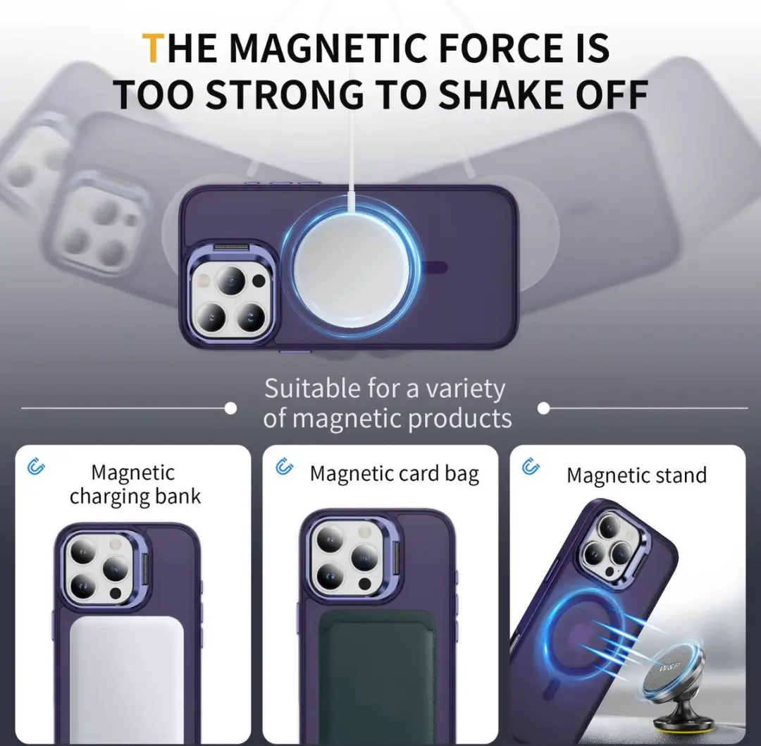 Selected Hoesje iPhone 16 Pro Max MagSafe Paars - Camera Kickstand - afbeelding 6 van 6
