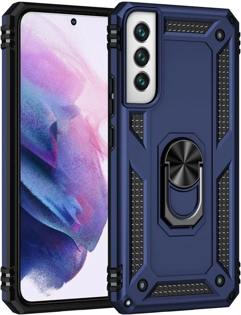 Selected Magnetisch Hoesje Samsung Galaxy S22 Plus - Blauw