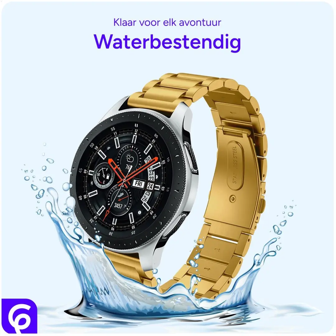 Selected by GSMpunt Selected SBG RVS Horlogeband 22mm - Goud