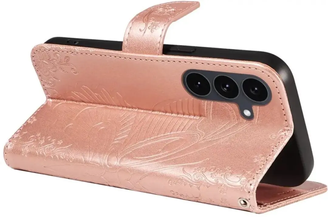 Selected Hoesje Samsung Galaxy S25 FE Wallet Book - Roze Goud