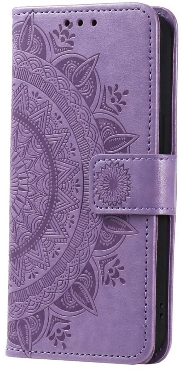 Selected Hoesje Samsung Galaxy A57 Mandala - Paars - 3 Pasjes - afbeelding 3 van 6