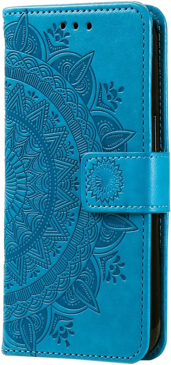 Selected Mandala Book Case Samsung Galaxy A56 - Hoesje Blauw