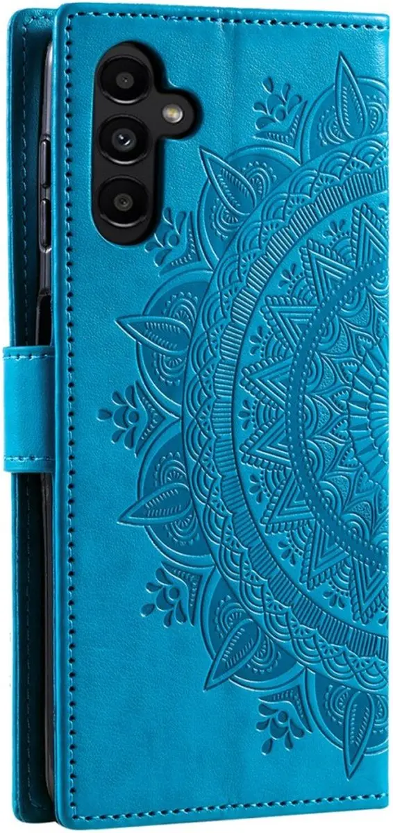 Selected Mandala Book Case Samsung Galaxy A56 - Hoesje Blauw