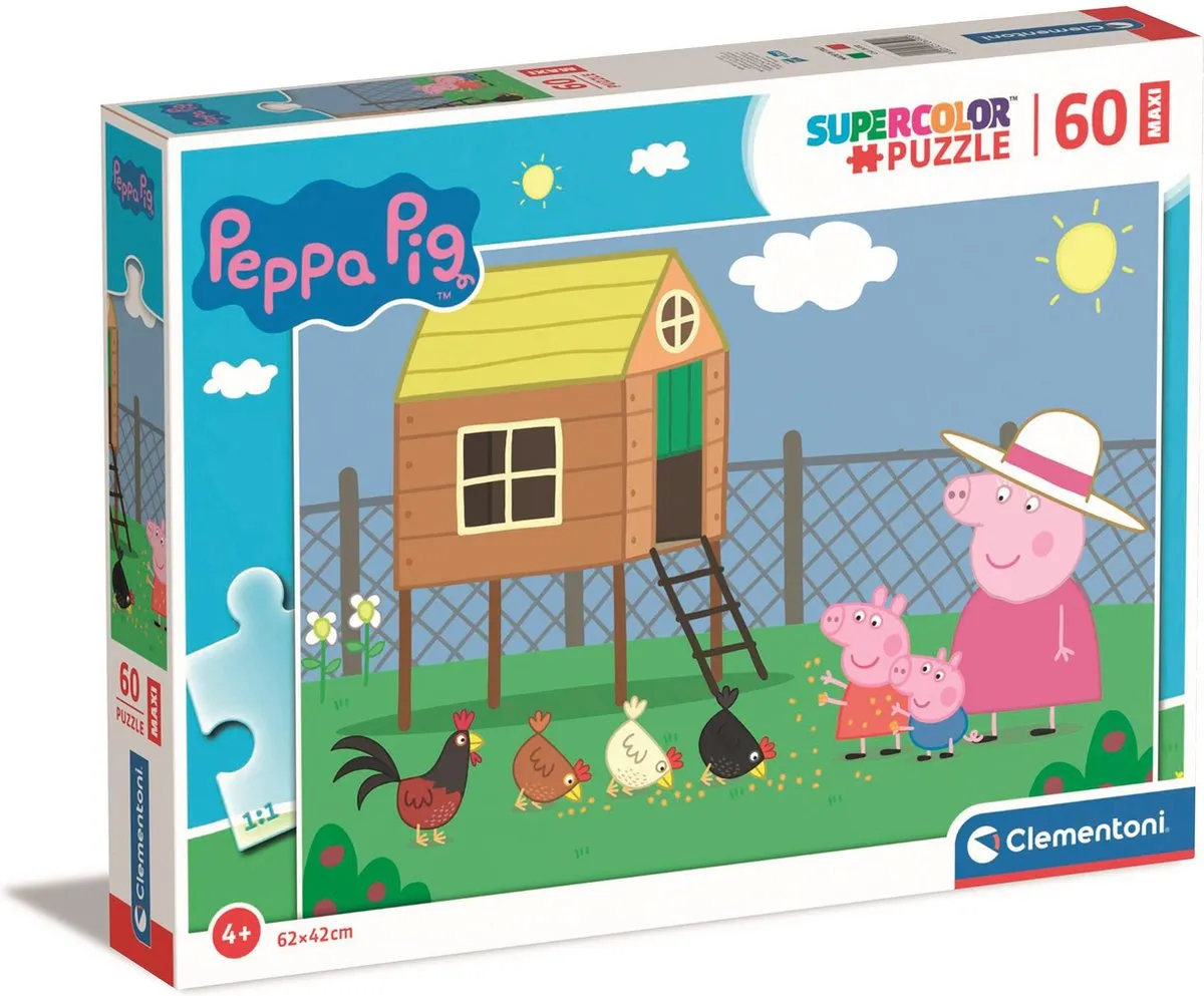 Clementoni Peppa Pig Legpuzzel 60 Stuks - Multicolor