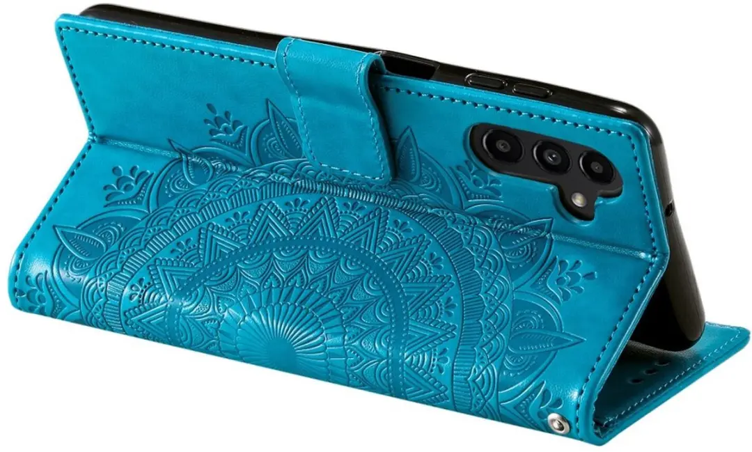 Selected Mandala Book Case Samsung Galaxy A36 - Hoesje Blauw - 3 Pasjes