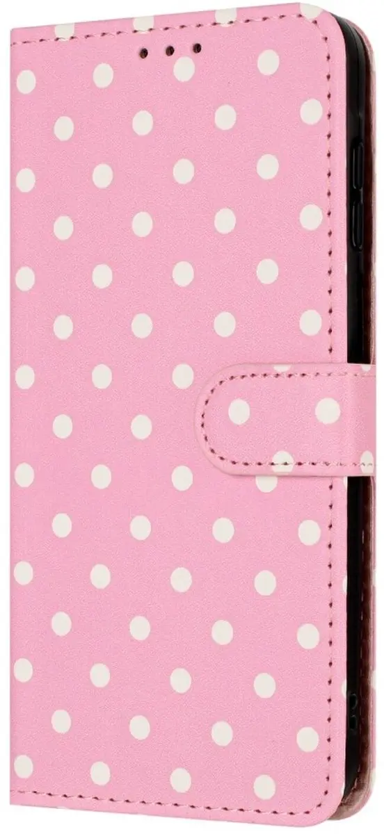 Selected Hoesje Samsung Galaxy A17/A26 Polka Dot Wallet - Roze