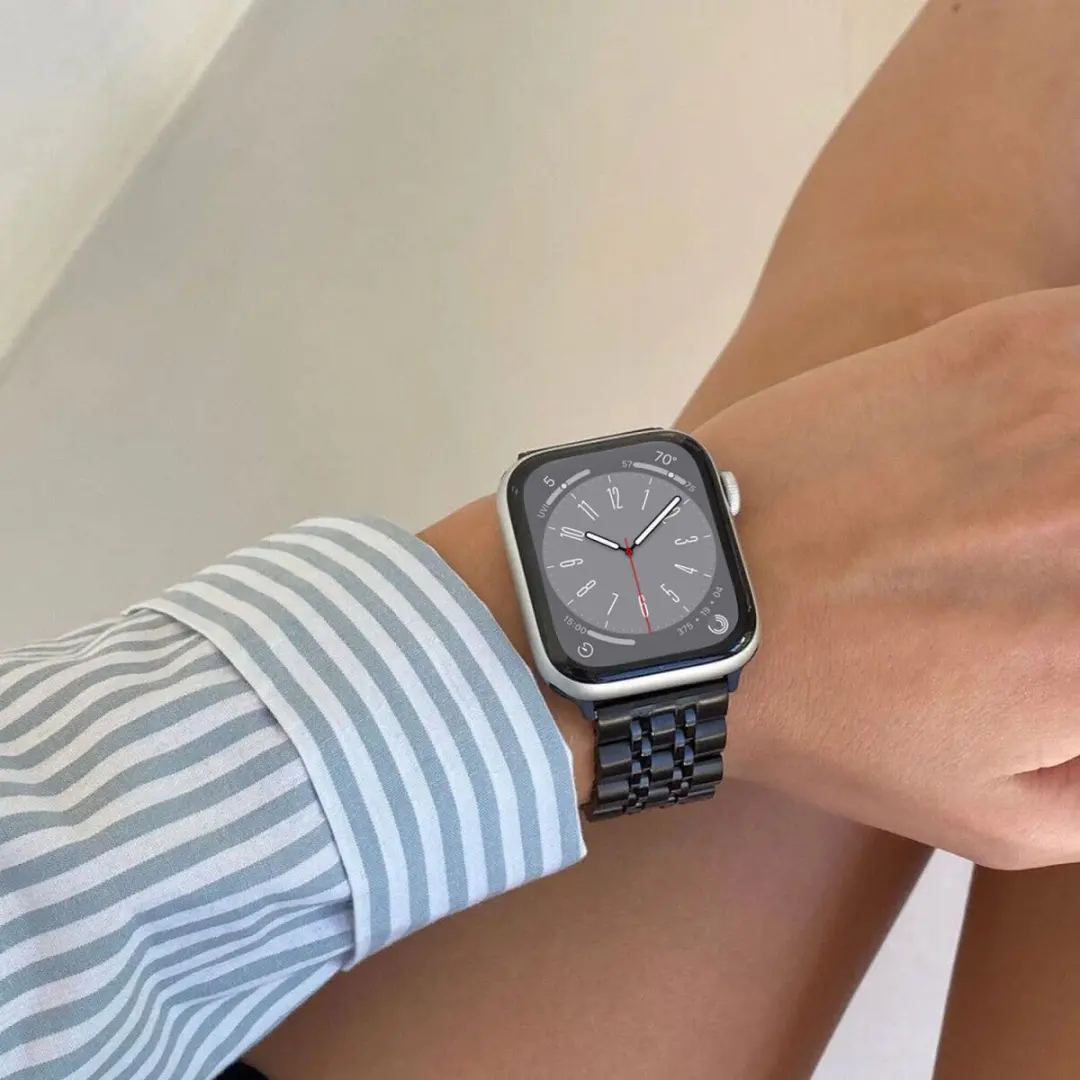 Selected Roestvrij Stalen Bandje Apple Watch - 42/44/45/46/49mm - Zwart