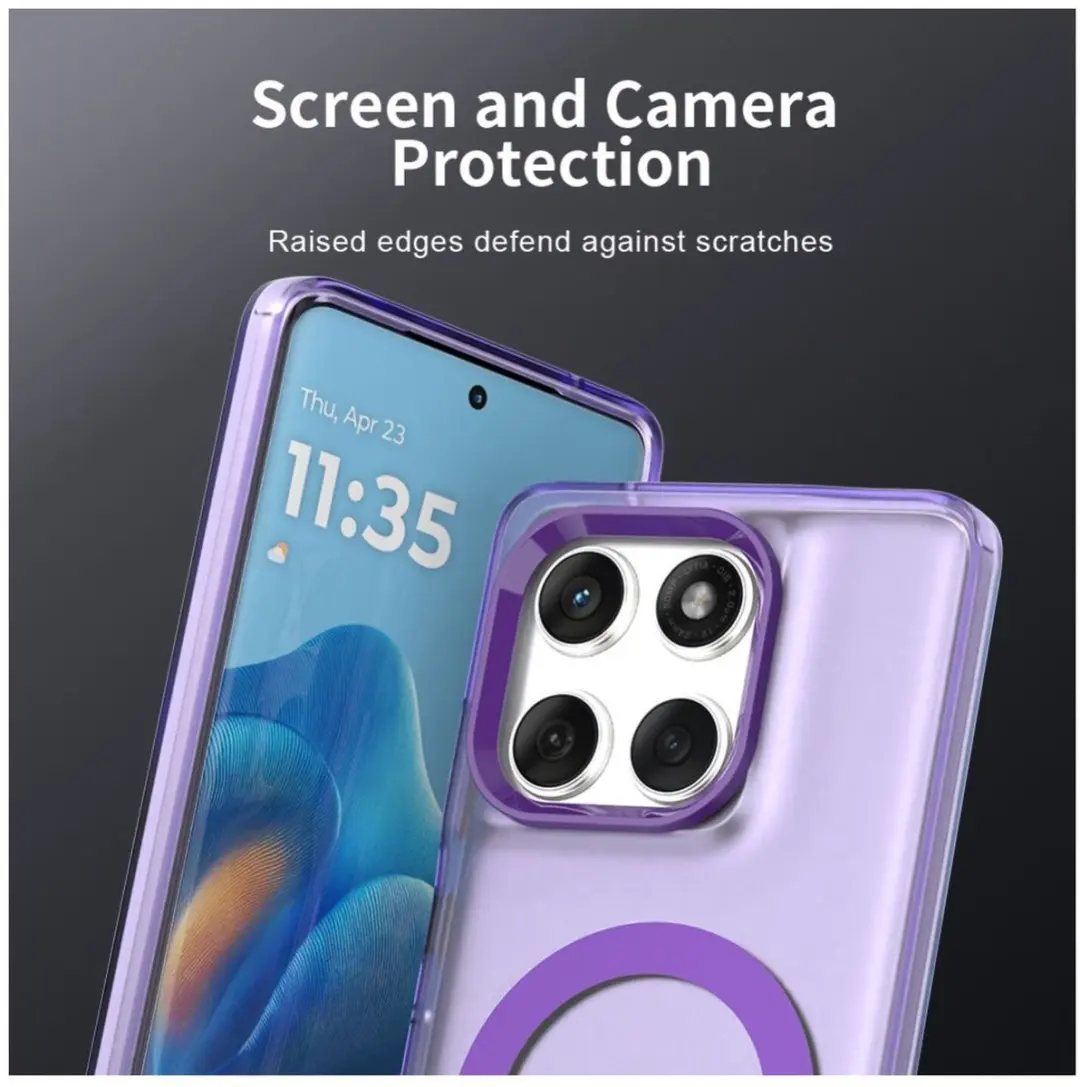 Selected MagSafe Backcover Motorola Edge 60 Fusion - Paars & Transparant
